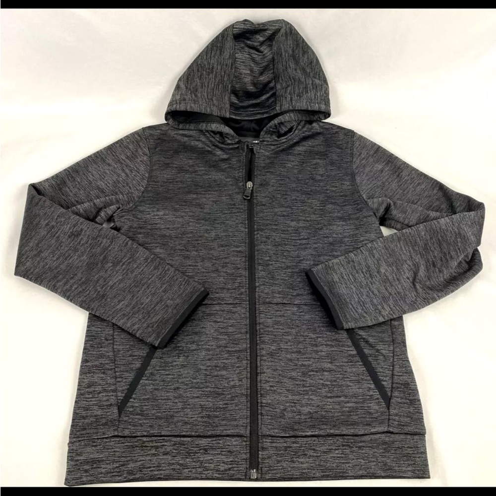 Boys Under Armour Full Zip Hoodie Jacket Sz‎ YLG Loose Gray Coldgear